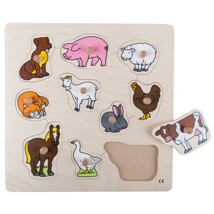Farm Animals Peg Puzzle | Preschool Resources