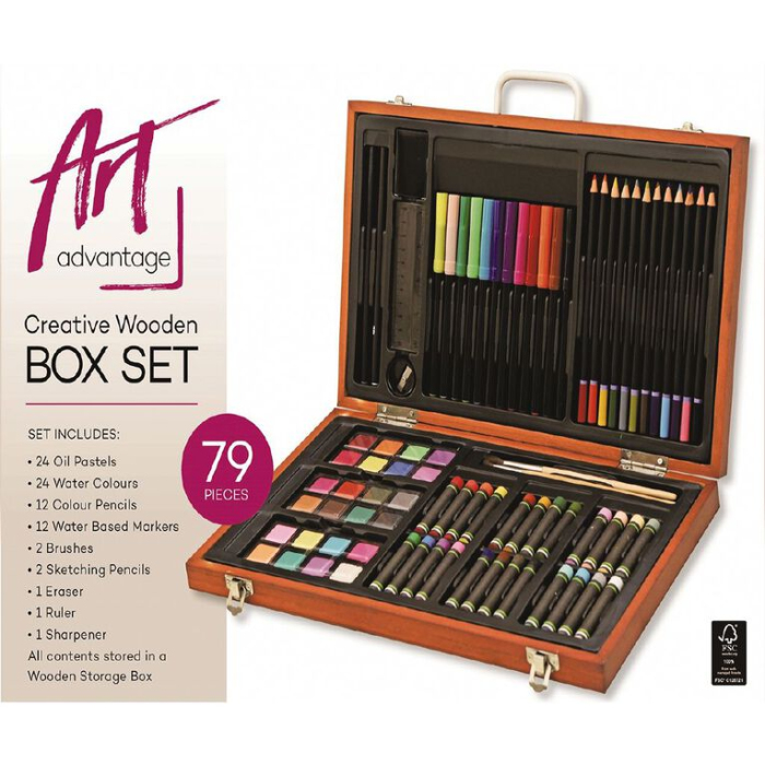 Amazon.com: Deluxe Art Set for Kids - 80 Piece Art Supplies Kit w/Wood  Case, Creative Professional Art Box for Teens and Adults, Drawing,  Watercolor Painting and Coloring Kid Gift for Boys, Girls