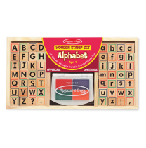 Wooden Alphabet Stamp Set