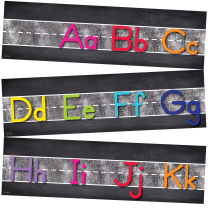 Chalkboard Alphabet Line Mini Bulletin Board