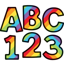 Rainbow Stripe Alphabet Lettering - 10cm