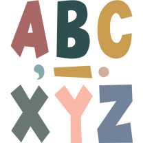 Wonderfully Wild Fun Font Alphabet Lettering - 18cm