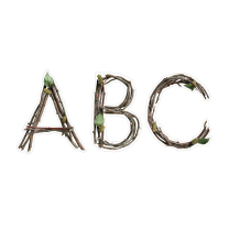 Rustic Twigs Alphabet Lettering - 15cm