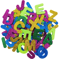 Glitter Uppercase Letters Soft Foam Stickers - Pack of 95
