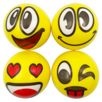 Emoji Yellow Squeeze Balls - Pack of 4