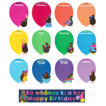 Te Reo Birthday Balloons Accent Cards