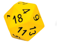 Giant 20-Sided Numbered Foam Dice