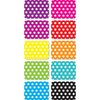 Colour White Dots Magnetic Mini Whiteboard Erasers - Pack of 10