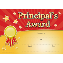 Principals Award-red and gold