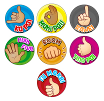 Hand Gestures Te Reo Reward Stickers