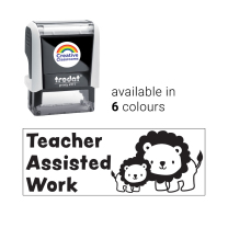 Teacher Assisted Work Lion Stamp