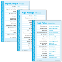 Ngā Kīanga, Ngā Pātai - Phrases and Questions Bilingual Chart Set