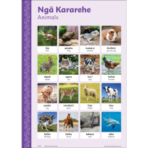 Ngā Kararehe - Animals Bilingual Chart