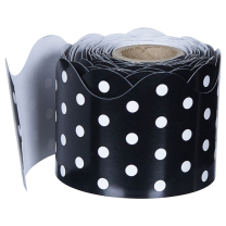 Black with White Dots Trimmer Roll