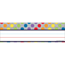 Rainbow Dots on Glitter Classroom Labels
