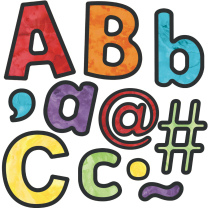 Watercolour Combo Alphabet Lettering - 10cm