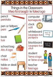 Things in the Classroom Samoan Bilingual Chart