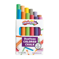 Dustless Coloured Chalk - Pack of 12