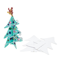 3D Standing Holiday Trees - Pack of 12