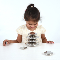 Sensory Reflective Silver Buttons - Pack of 7