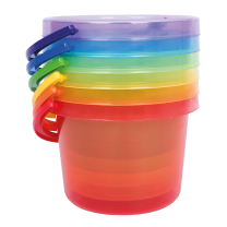 Translucent Colour Bucket Set - Pack of 6