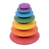 Rainbow Wooden Buttons - Pack of 7