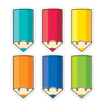 Colourful Doodle Pencils Accent Cards