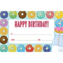 Happy Birthday! Donut Certificates