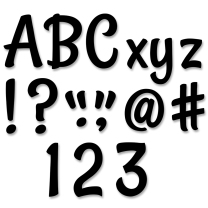 Black Solid Alphabet Lettering - 10cm