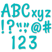 Turquoise Solid Alphabet Lettering - 10cm