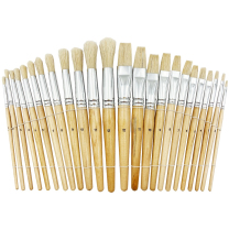 Assorted Flat & Round Brushes - Pack of 24