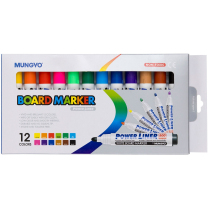 Mungyo Whiteboard Markers Chisel Point -Pack of 12