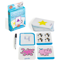 Colours Shapes & Numbers Write & Wipe Flash Cards