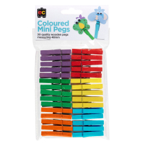 Coloured Mini Wooden Pegs - Pack of 30