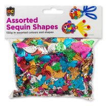 Assorted Sequin Shapes - 150g