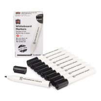 Black Thick Whiteboard Markers - Pack of 10