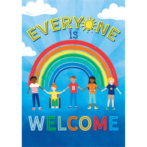 Everyone Is Welcome Rainbow Poster