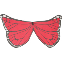 Red Printed Butterfly Wings