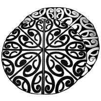 Korero Maori Design Mat - Black & White