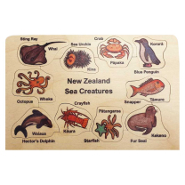 NZ Sea Creatures Wooden Puzzle
