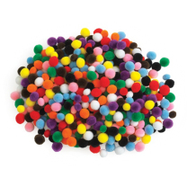Mini Pom Poms - Assorted Colours