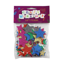 Glitter Stars Foam Stickers - Pack of 80