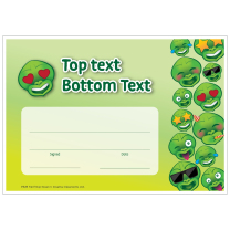 Tiki Emoji Green Personalised Certificates