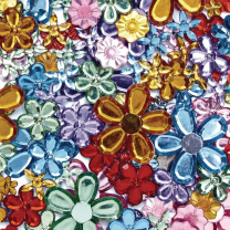 Sparkling Flower Jewels  - Pack of 300