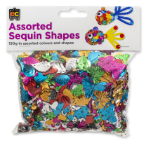 Assorted Sequin Shapes - 150g
