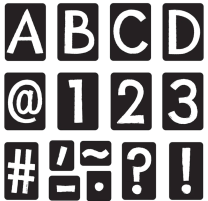 Black Tiles Alphabet Lettering - 10cm 