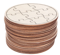 Mini Round Wooden Jigsaws - Pack of 25