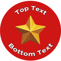 Gold Star-Red Personalised Stickers