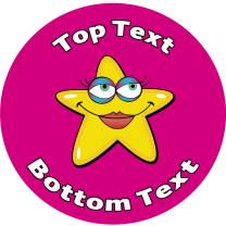 Yellow Star Personalised Stickers