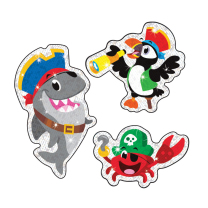 Fish Pirates and Crew Sparkle Stickers